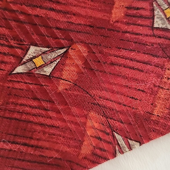 NEW Robert Talbott Best of Class Nordstrom Red Gray Print Silk Necktie Tie - Picture 9 of 9